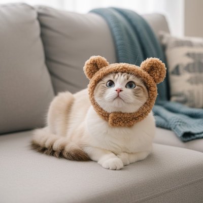 Déguisement pour Chat brun chat couché canapé