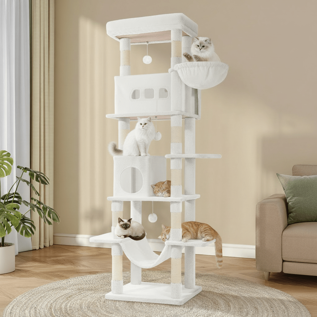 Arbre à Chat 210 cm | Paradis Félin Deluxe - Chatjoue