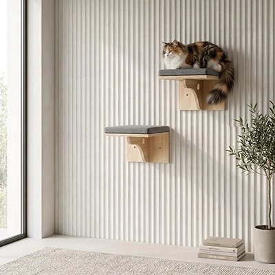Escalier pour chat fixation mural
