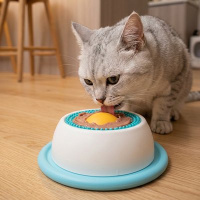 Gamelle anti glouton Chat avec une base de 12 cm 