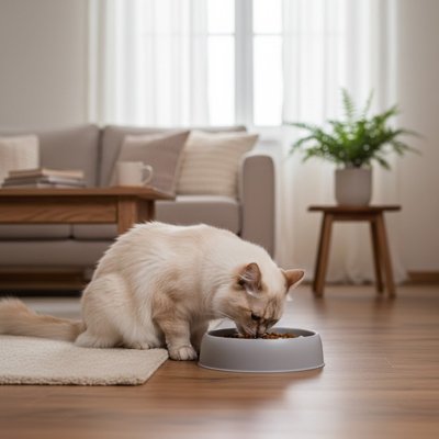 Gamelle anti glouton Chat avec une base stable de 18.4 cm