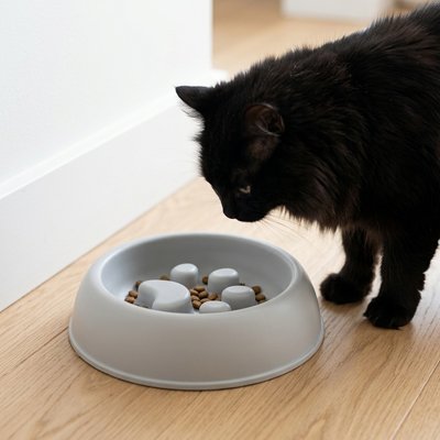 Gamelle anti glouton Chat belle hauteur de 4.6 cm 