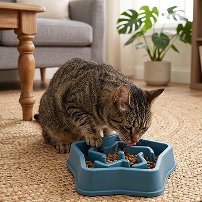 Gamelle anti glouton Chat existe en plusieurs coloris