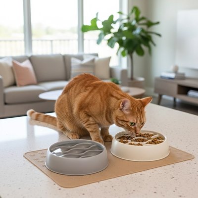 Gamelle anti glouton Chat utile pour tous les chats