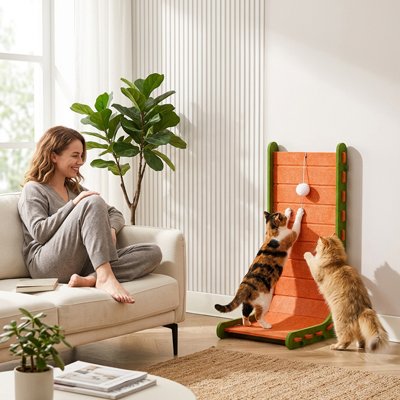 Griffoir Chat 60 cm de haut sur 33 /30 cm de base 