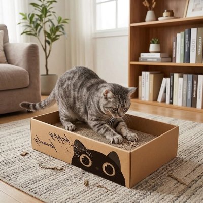 griffoir Chat carton griffoir réversible 
