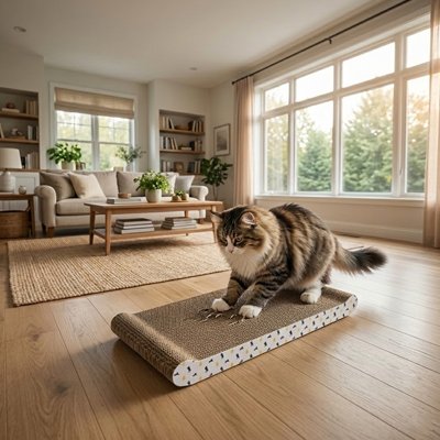 griffoir Chat carton peux servir de lit 
