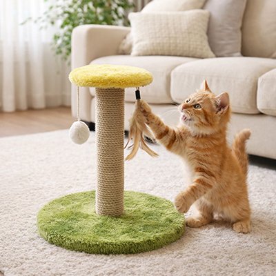 Griffoir Chat  de couleur vert