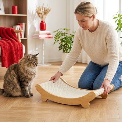Griffoir Chat élégant et s'intègre dans tous les espaces