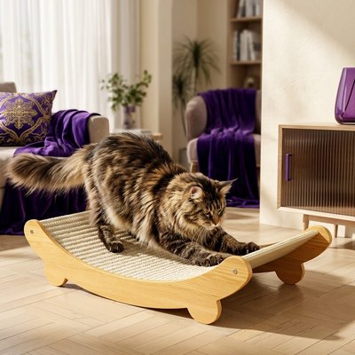 Griffoir Chat peut servir de lit pour la sieste 