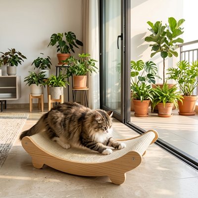 Griffoir Chat s'intègre dans un salon 