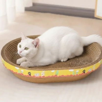 Griffoir en carton pour chat décore chats ou champignons| Proteccanapé - chatjoue - Chatjoue