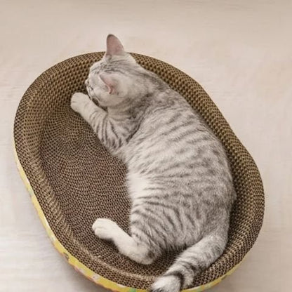 Griffoir en carton pour chat décore chats ou champignons| Proteccanapé - chatjoue - Chatjoue