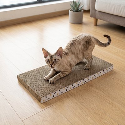griffoir en carton pour Chat peut se ranger facilement