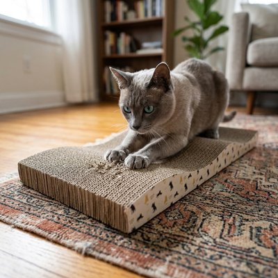 griffoir en carton pour Chat se positionne facilement