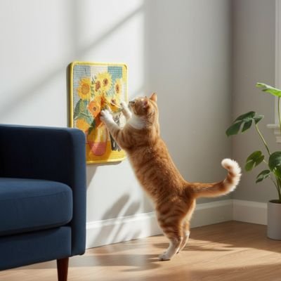 Griffoir pour Chat tapis de décoration en plus d'un griffoir