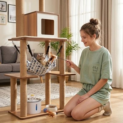 Hamac pour Chat arbre à chat ou pieds de table 