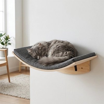 Hamac pour Chat avec coussin anthracite