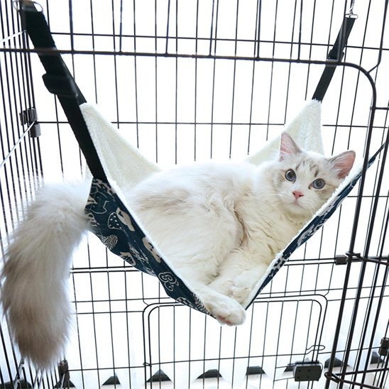 hamac pour chat dans une cage ou sur une chaise