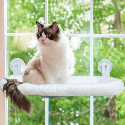 Hamac pour chat de couleur blanc