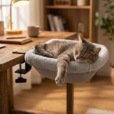 Hamac pour Chat de couleur gris et doux