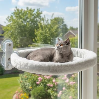 Hamac pour chat de couleur gris