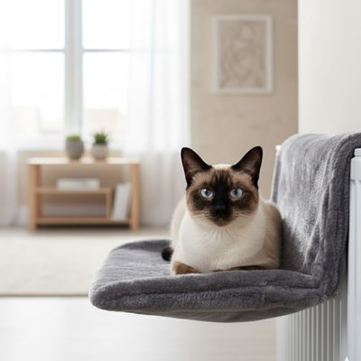 Hamac pour Chat en tissu pelucheux