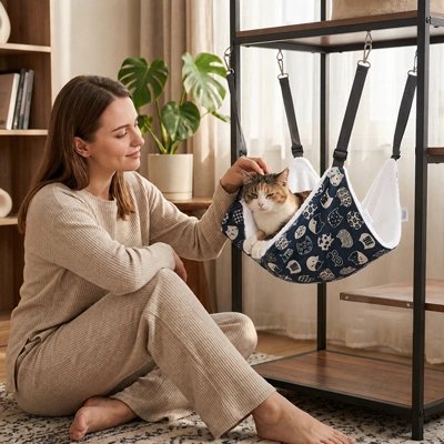Hamac pour Chat existe en tissu épais ou en tissu fin 