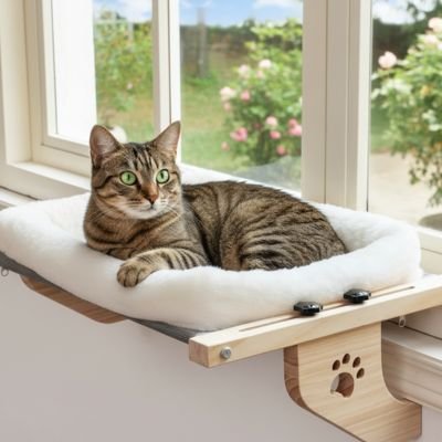 Hamac pour Chat fenetre coussin amovible