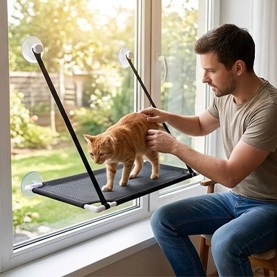 Hamac pour Chat fenetre facile à installer 
