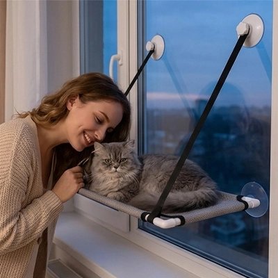 Hamac pour Chat fenetre support un poids maximum de 25 kg