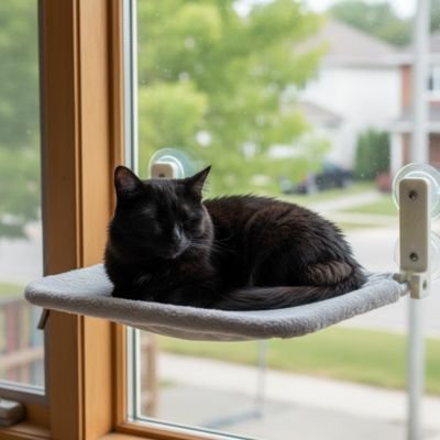 Hamac pour chat fenêtre sur tous supports lissent 