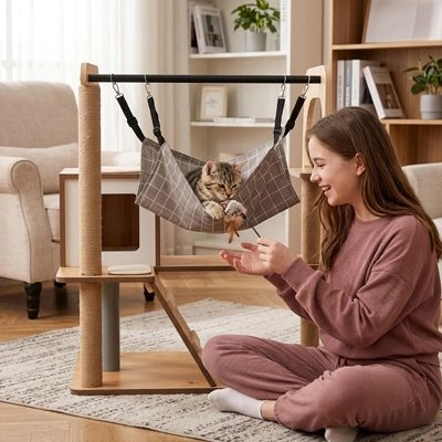 Hamac pour Chat peut-être installé plusieurs supports