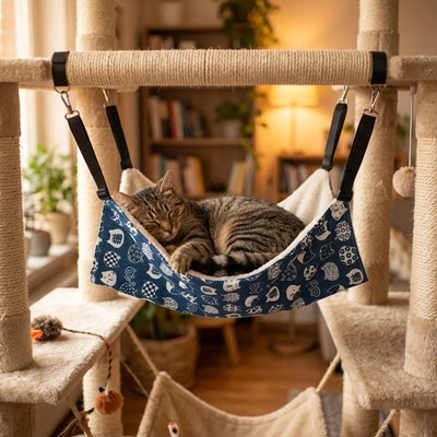 Hamac pour Chat un pour l'été et un pour l'hiver 