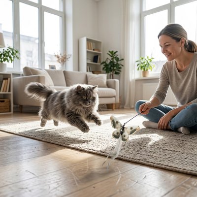jeu Chat favorise l'exercice du chat