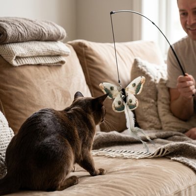 jeu Chat joli papillon 