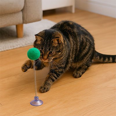 Jeu Chat une ressort et un pompon | FélinActive - Chatjoue