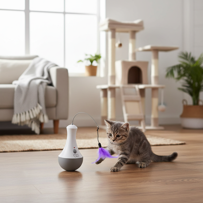Jeu interactif salon avec arbre à chat