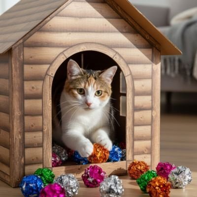 Jeu pour chat balles colorées et bruissement | ProHunt - Chatjoue