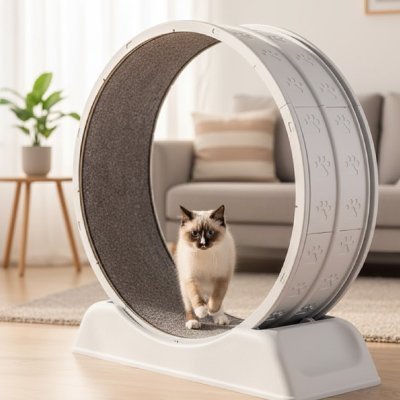 Roue d'Exercice Interactive pour Chat - Jeu Stimulant Anti - Ennui - Chatjoue