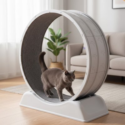 Roue d'Exercice Interactive pour Chat - Jeu Stimulant Anti - Ennui - Chatjoue