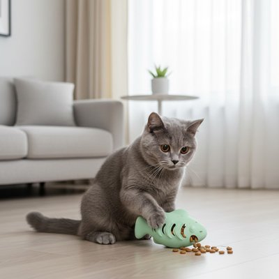 Jeu pour Chat Interactif poisson à friandises - Chatjoue