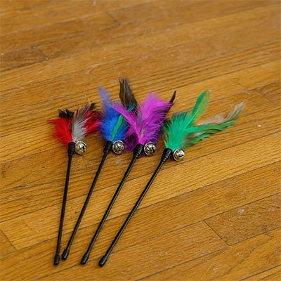 Jeu pour Chat plume suspendue sur tige | Félin'actif - Chatjoue