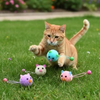 Jeux pour chat petites tête de chat | Stimulant Anti - Anxiété - Chatjoue