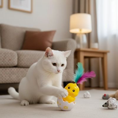 Jeu pour chat par des mouvements d'oscillations