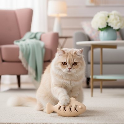 Jeu pour Chat Interactif poisson à friandises - Chatjoue