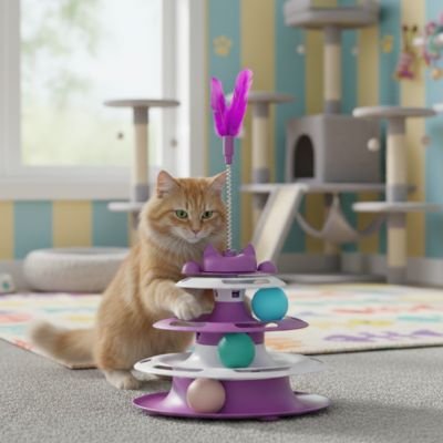 Jeu pour chat sur 3 niveaux