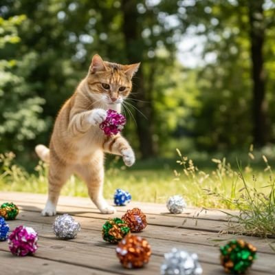 Jeu pour chat balles colorées et bruissement | ProHunt - Chatjoue