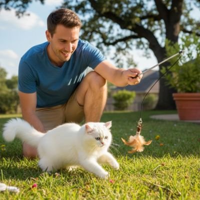Jeux chat joli leurre en forme d'insecte