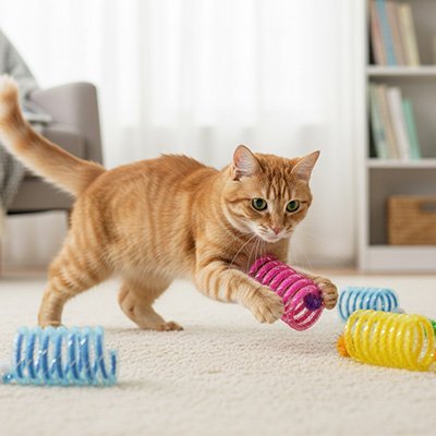 Jeux chat joli ressorts pour stimulation | FélinActif - Chatjoue